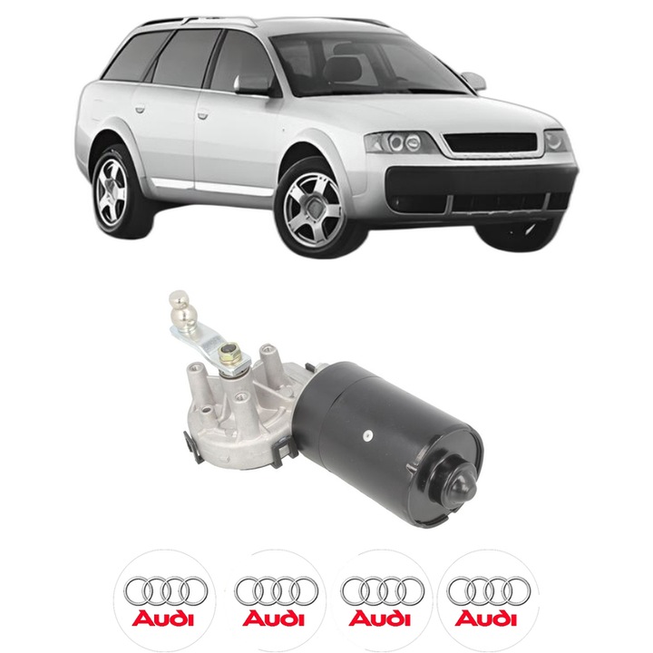 Motor Stergator Fata AUDI ALLROAD C5 (4BH) din 2000-2005, auto, 4x Stickere auto cu AUDI