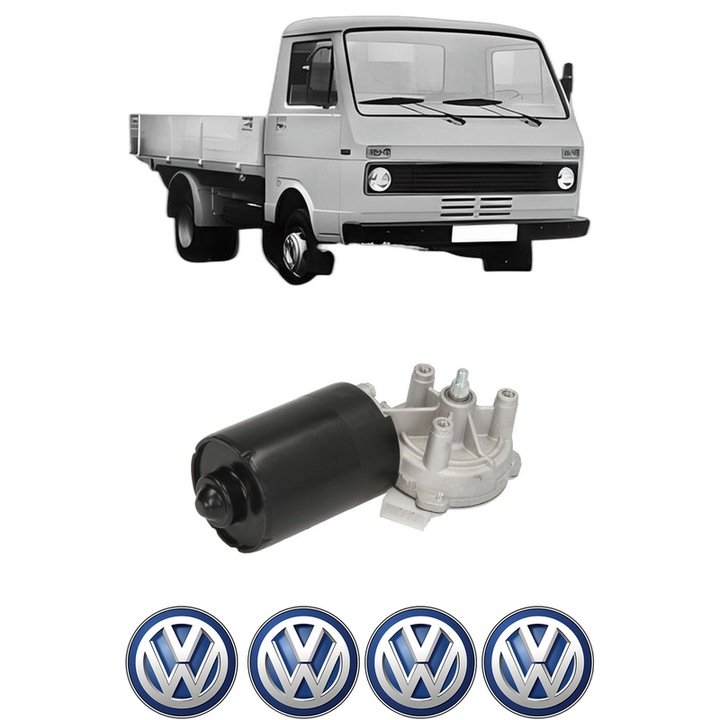 Motor Stergator Fata Volkswagen LT 28-35 I Platform/Chassis (281-363) din 1975-1996, auto, 4x Stickere auto cu Volkswagen