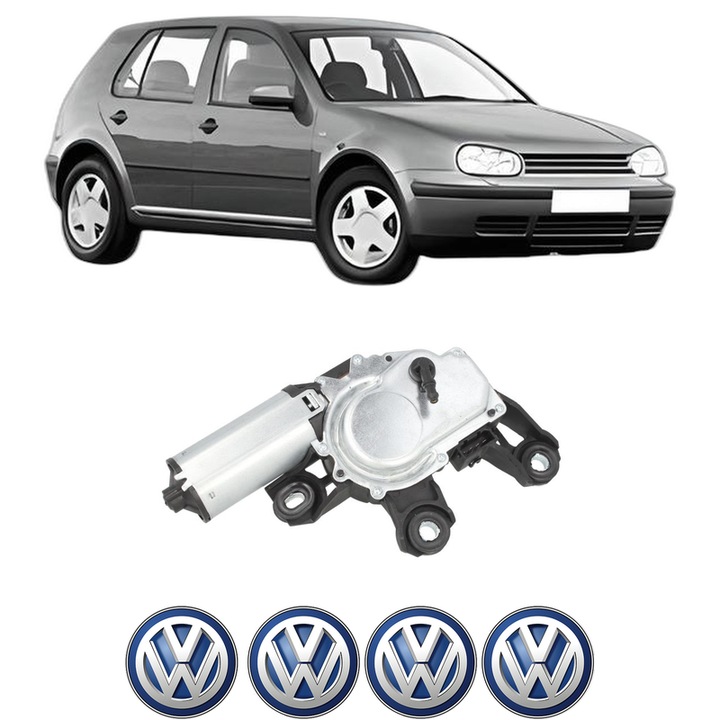Motor Stergator Spate Volkswagen GOLF IV (1J1) din 1997-2005, auto, 4x Stickere auto cu Volkswagen
