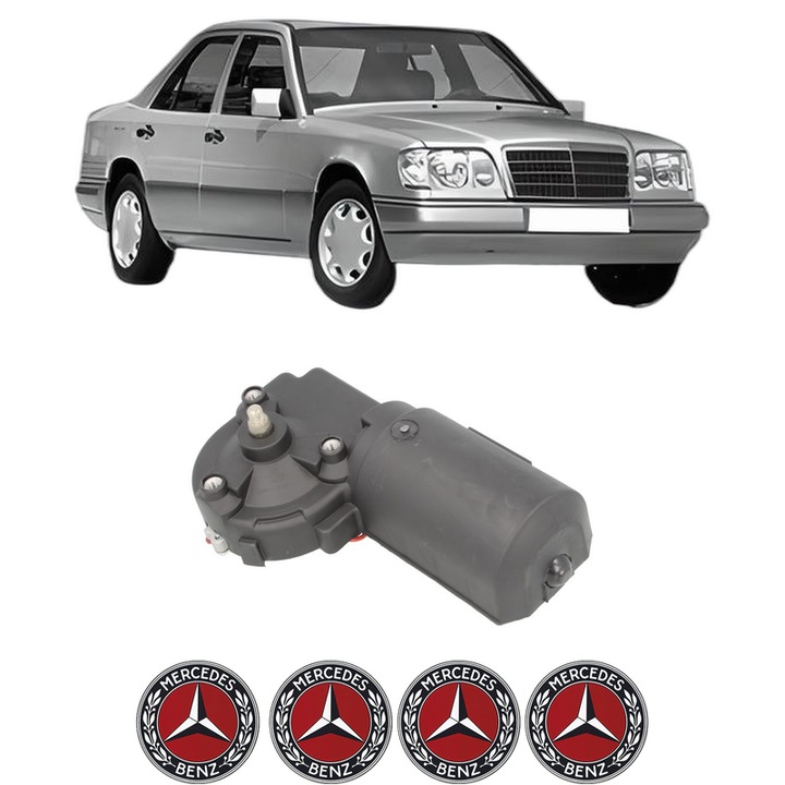 Motor Stergator Fata MERCEDES-BENZ 124 Saloon (W124) din 1984-1993, auto, 4x Stickere auto cu MERCEDES-BENZ