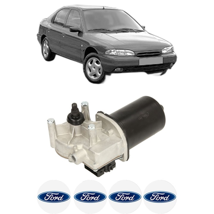 Motor Stergator Fata FORD MONDEO I (GBP) din 1993-1996, auto, 4x Stickere auto cu FORD