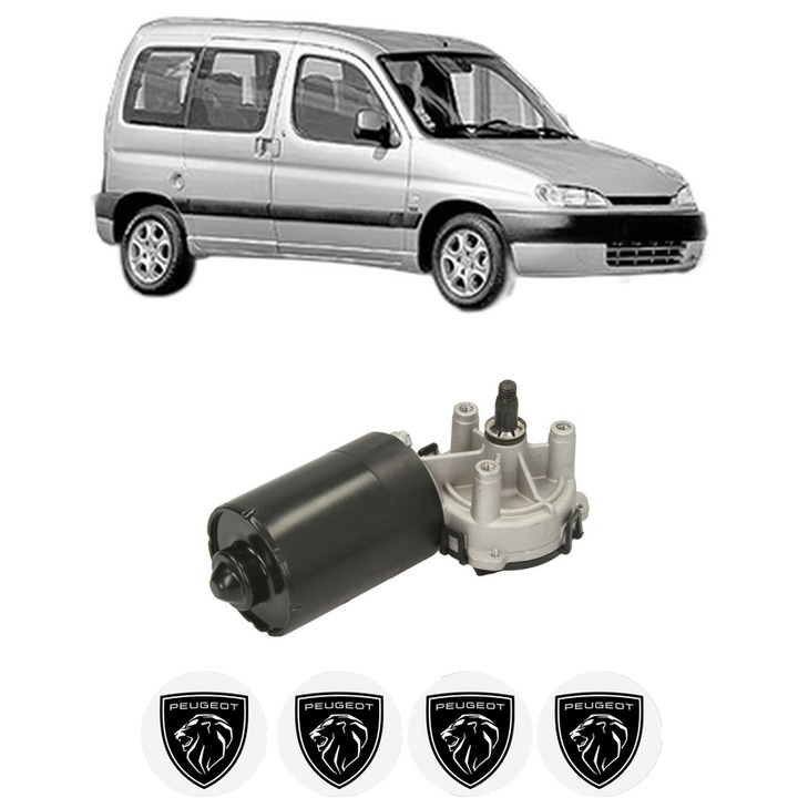 Motor Stergator Fata PEUGEOT PARTNER MPV (5_, G_) din 1996-2015, auto, 4x Stickere auto cu PEUGEOT