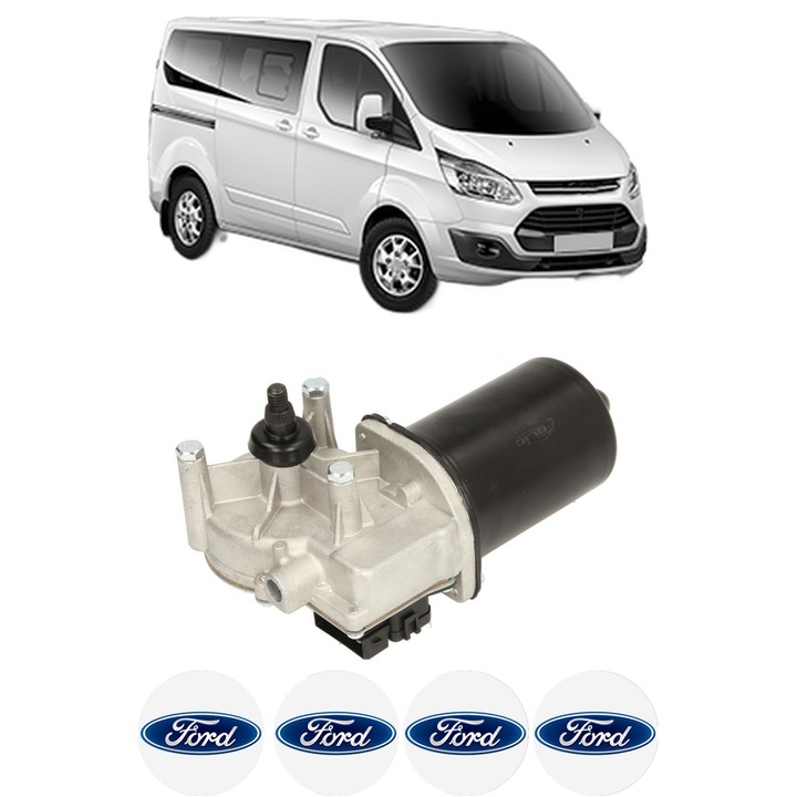Motor Stergator Fata FORD TRANSIT TOURNEO Bus din 2006-2014, auto, 4x Stickere auto cu FORD