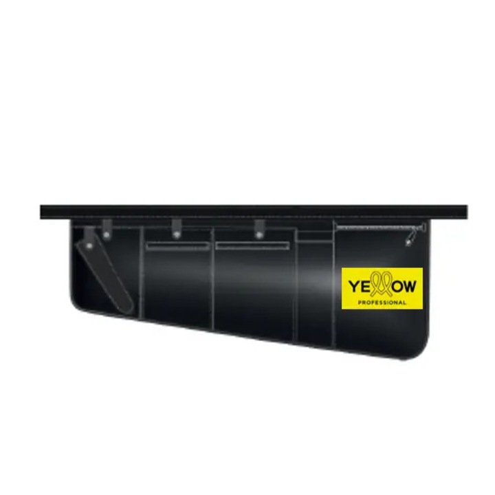 Suport Tip Curea pentru Accesorii de Coafura, Yellow, Organizare Profesionala si Acces Rapid in Salon