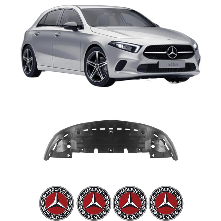 Scut bara MERCEDES-BENZ A-CLASS (W177) din 2012-2015, protectie auto, plastic, 4x Stickere auto cu MERCEDES-BENZ