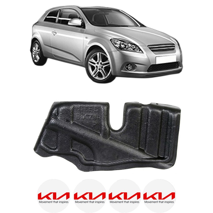 Scut motor KIA CEE'D Hatchback (ED) din 2004-2016, protectie auto, plastic, 4x Stickere auto cu KIA
