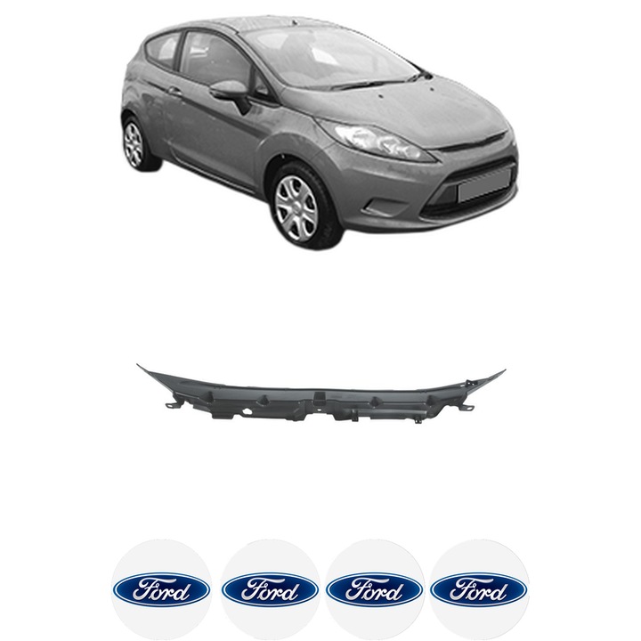 Scut bara FORD FIESTA VI (CB1, CCN) din 2008-2018, protectie auto, plastic, 4x Stickere auto cu FORD