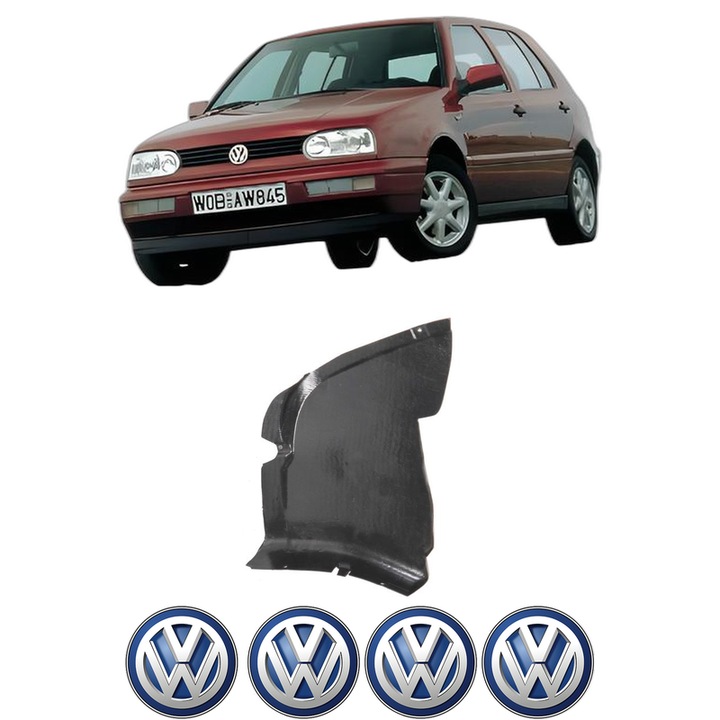 Scut bara Volkswagen GOLF III Van (1H1) din 1991-1997, protectie auto, plastic, 4x Stickere auto cu Volkswagen