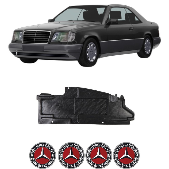 Scut motor MERCEDES-BENZ E-CLASS Coupe (C124) din 1993-1997, protectie auto, plastic, 4x Stickere auto cu MERCEDES-BENZ
