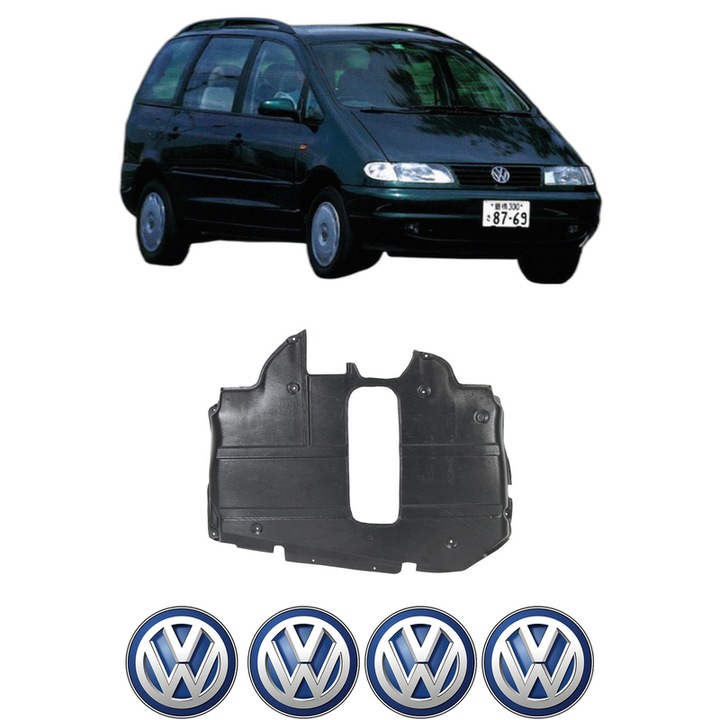 Scut motor Volkswagen SHARAN VAN (7M_) din 1996-2010, protectie auto, plastic, 4x Stickere auto cu Volkswagen