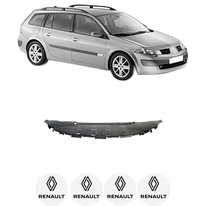 Scut bara RENAULT MEGANE II Estate (KM0/1_) din 2003-2011, protectie auto, plastic, 4x Stickere auto cu RENAULT