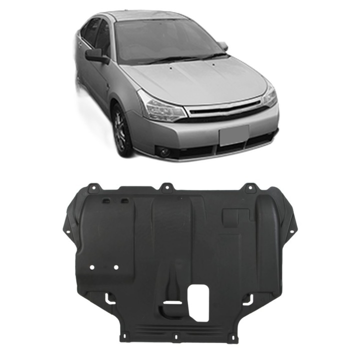 Scut motor FORD USA FOCUS din 1998-2021, protectie auto, plastic, 4x Stickere auto cu FORD USA