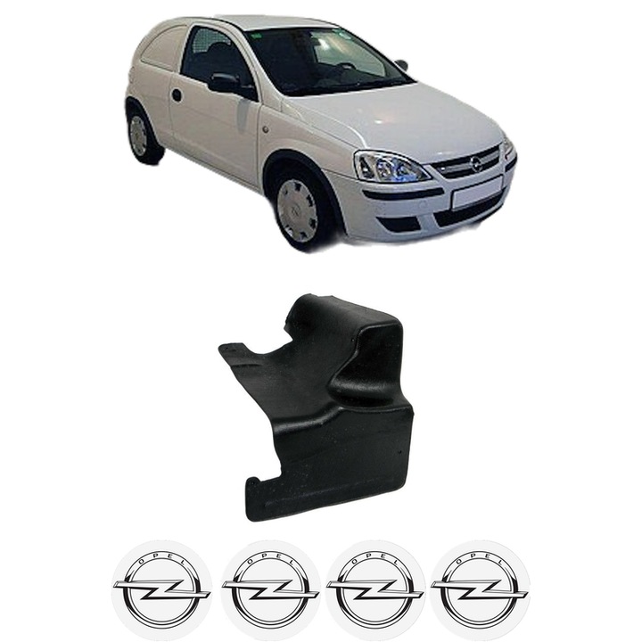 Scut motor OPEL CORSA C Hatchback Van (X01) din 2001-2014, protectie auto, plastic, 4x Stickere auto cu OPEL