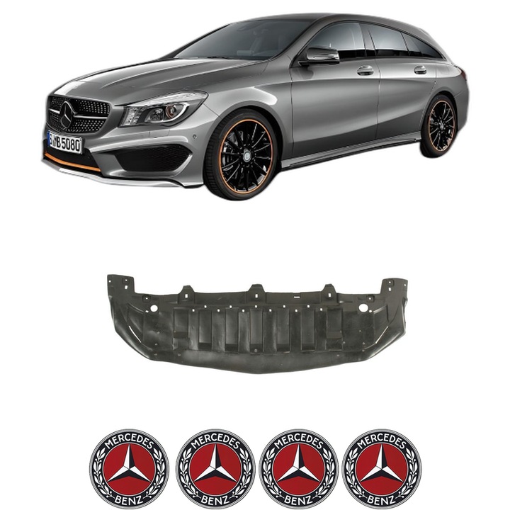Scut bara MERCEDES-BENZ CLA Shooting Brake (X117) din 1996-2006, protectie auto, plastic, 4x Stickere auto cu MERCEDES-BENZ