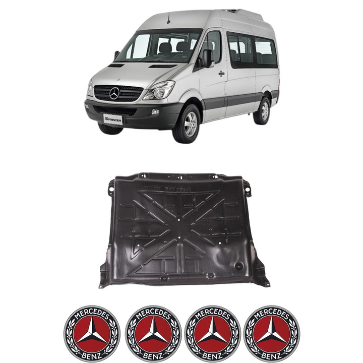 Carcasa cutie viteze MERCEDES-BENZ SPRINTER 3, 5-t Bus (B906) din 2006-2018, protectie auto, plastic, 4x Stickere auto cu MERCEDES-BENZ