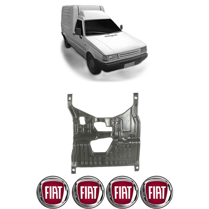 Scut motor FIAT FIORINO MPV (146_) din 1988-2000, protectie auto, plastic, 4x Stickere auto cu FIAT