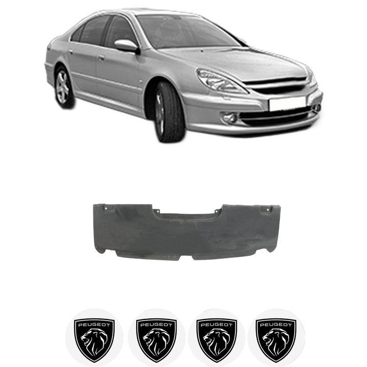 Scut bara PEUGEOT 607 (9D, 9U) din 2000-2011, protectie auto, plastic, 4x Stickere auto cu PEUGEOT