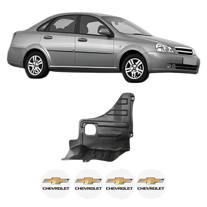 Scut motor CHEVROLET NUBIRA Saloon din 2005-2011, protectie auto, plastic, 4x Stickere auto cu CHEVROLET