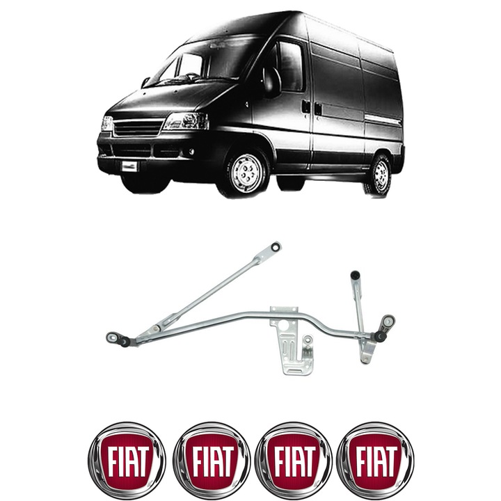 Legaturi Stergator parbriz Fata FIAT DUCATO Van (244_) din 2001-2018, auto, 4x Stickere auto cu FIAT