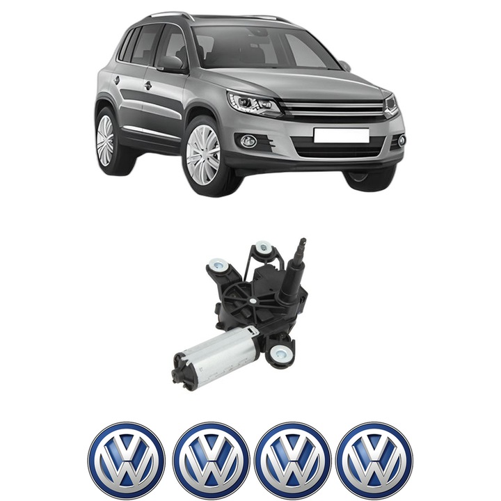 Motor Stergator Spate Volkswagen TIGUAN (5N_) din 2007-2018, auto, 4x Stickere auto cu Volkswagen