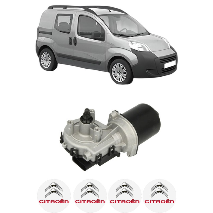 Motor Stergator Fata CITROEN NEMO MPV din 2009-2010, auto, 4x Stickere auto cu CITROEN