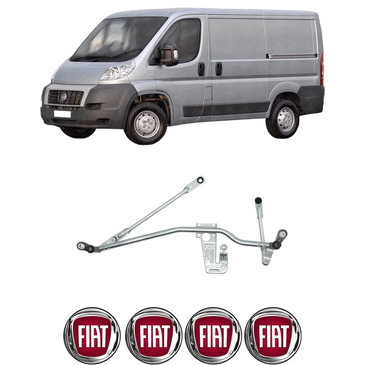 Legaturi Stergator parbriz Fata FIAT DUCATO Van (250_) din 2006-2019, auto, 4x Stickere auto cu FIAT