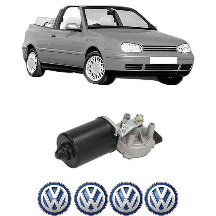 Motor Stergator Fata Volkswagen GOLF IV Cabriolet (1E7) din 1998-2002, auto, 4x Stickere auto cu Volkswagen