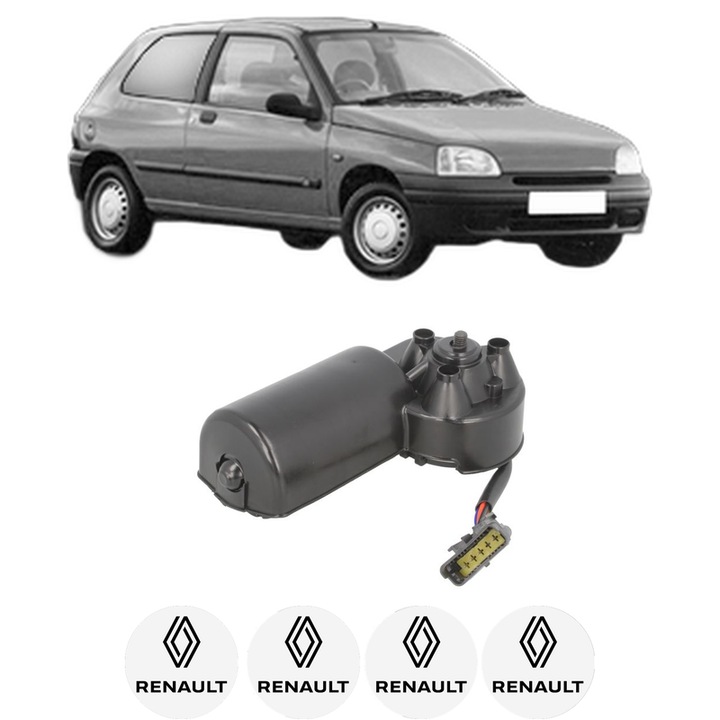 Motor Stergator Fata RENAULT CLIO II Hatchback Van (SB0/1/2_) din 1998-2010, auto, 4x Stickere auto cu RENAULT