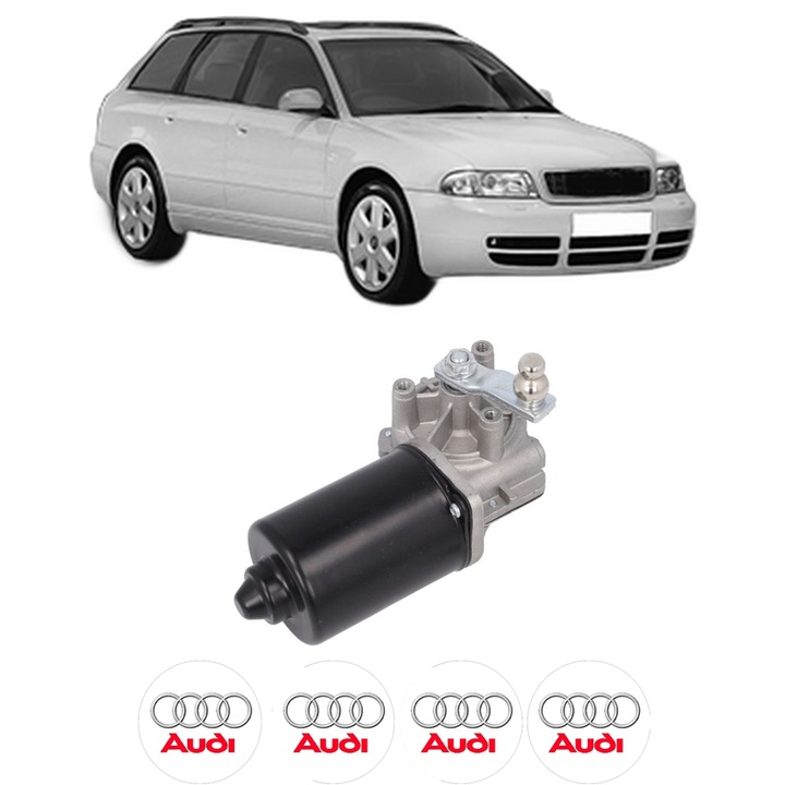Motor Stergator Fata AUDI A4 B5 Avant (8D5) din 1994-2001, auto, 4x Stickere auto cu AUDI