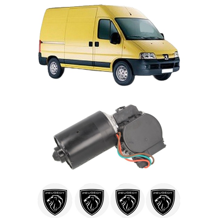 Motor Stergator Fata PEUGEOT BOXER Bus (244, Z_) din 2001-2006, auto, 4x Stickere auto cu PEUGEOT