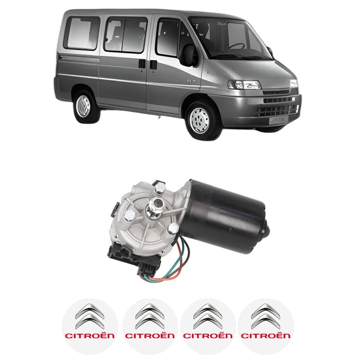 Motor Stergator Fata CITROEN JUMPER I Bus (230P) din 1994-2002, auto, 4x Stickere auto cu CITROEN