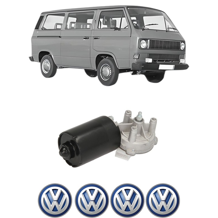 Motor Stergator Fata Volkswagen TRANSPORTER T3 Bus (25_) din 1979-1992, auto, 4x Stickere auto cu Volkswagen