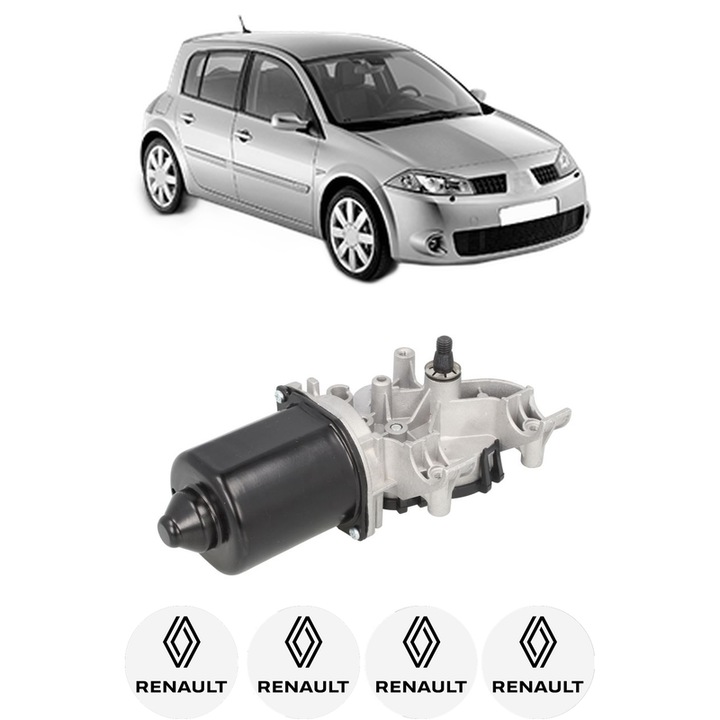 Motor Stergator Fata RENAULT MEGANE II (BM0/1_, CM0/1_) din 2002-2011, auto, 4x Stickere auto cu RENAULT