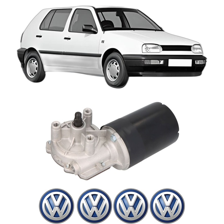 Motor Stergator Fata Volkswagen GOLF III (1H1) din 1991-1997, auto, 4x Stickere auto cu Volkswagen