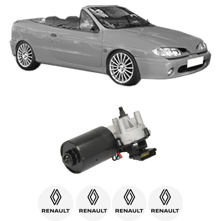 Motor Stergator Fata RENAULT MEGANE I Cabriolet (EA0/1_) din 1996-2003, auto, 4x Stickere auto cu RENAULT