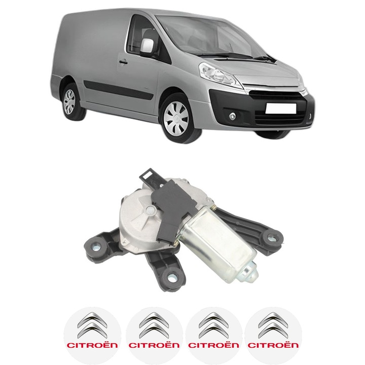 Motor Stergator Spate CITROEN JUMPY II Van din 2007-2016, auto, 4x Stickere auto cu CITROEN