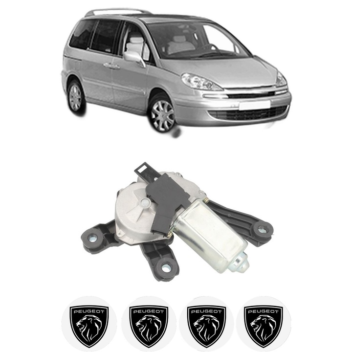 Motor Stergator Spate PEUGEOT 807 (EB_) din 2002-2010, auto, 4x Stickere auto cu PEUGEOT