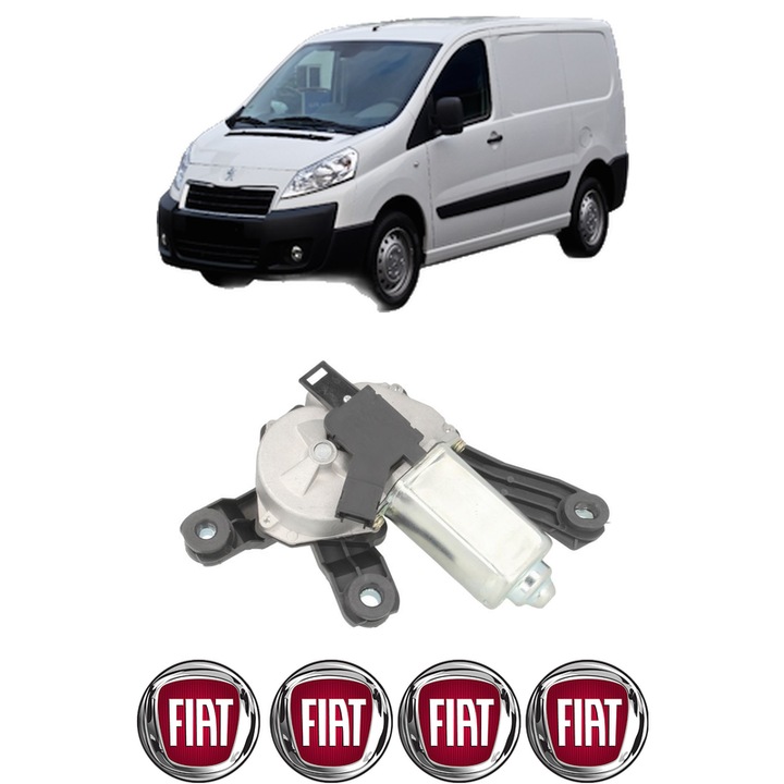 Motor Stergator Spate FIAT SCUDO Van (270_, 272_) din 2007-2016, auto, 4x Stickere auto cu FIAT