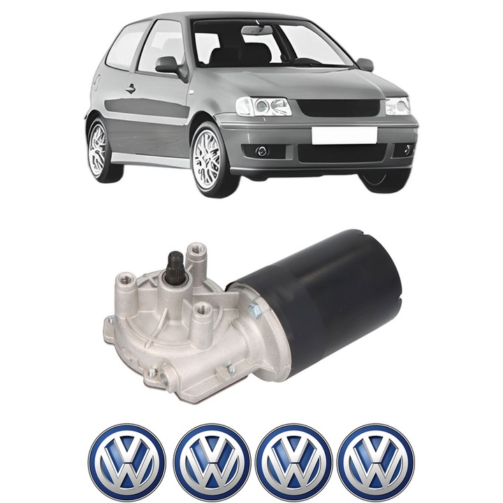Motor Stergator Fata Volkswagen POLO (6N2) din 1999-2001, auto, 4x Stickere auto cu Volkswagen