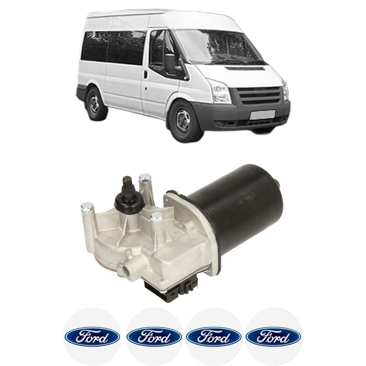 Motor Stergator Fata FORD TRANSIT Bus (FD_ _, FB_ _, FS_ _, FZ_ _, FC_ _) din 2000-2014, auto, 4x Stickere auto cu FORD