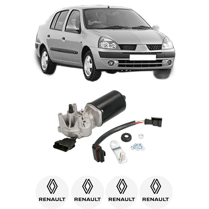 Motor Stergator Fata RENAULT THALIA I (LB_) din 1998-2009, auto, 4x Stickere auto cu RENAULT