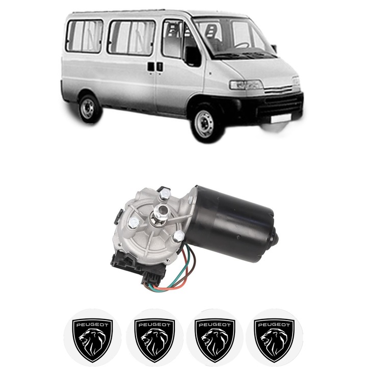 Motor Stergator Fata PEUGEOT BOXER Bus (230P) din 1994-2002, auto, 4x Stickere auto cu PEUGEOT