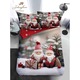 Lenjerie de Pat, Bumbac Satinat, 1 Persoana, 4 Piese, Imprimeu Elfi, 155x220cm, Multicolor