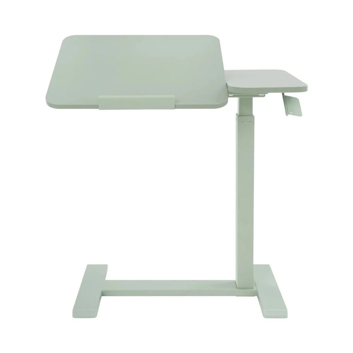 Masa portabila pentru laptop, reglabila, cu roti ascunse, inaltime reglabila 66-104cm, sarcina 40kg, verde