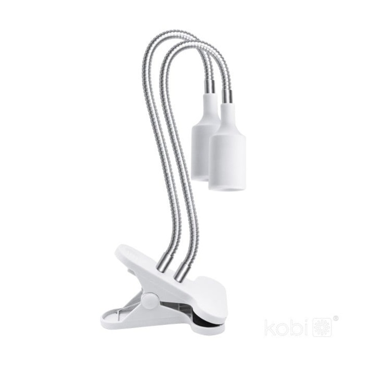 Lampa pentru plante KOBI PLANTY, 2xE27, alba, Kobi Design