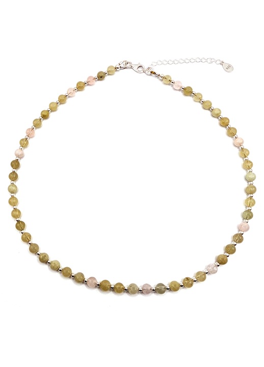 Colier handmade, ajustabil, argint 925, Lexy's Boutique, pietre semipretioase max, Multicolor, Reglabila