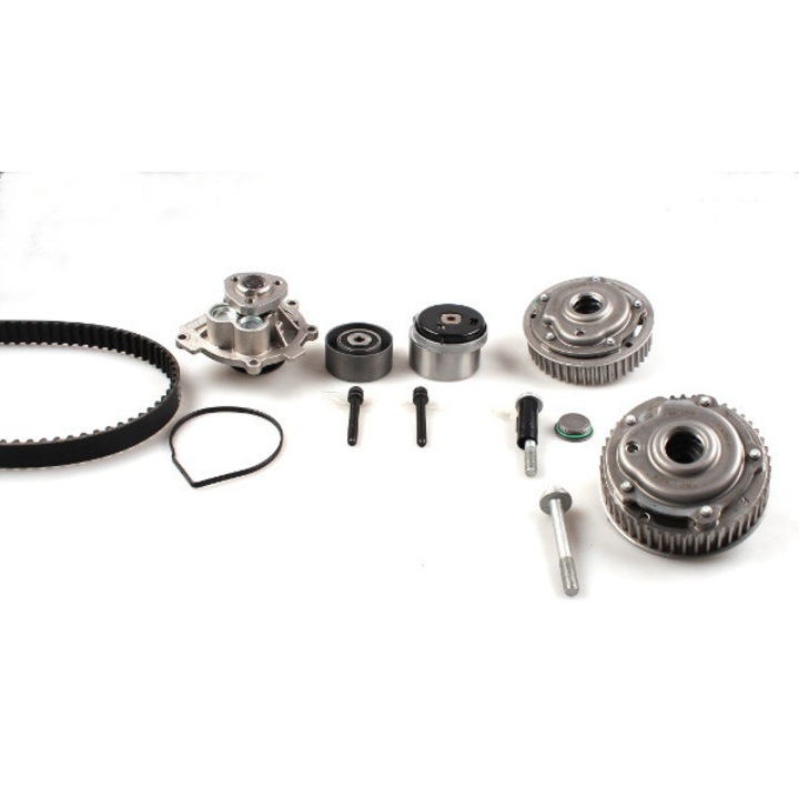 Set Kit de distributie curea intinzator pompa de apa OPEL INSIGNIA A Saloon (G09) 1.8 (69) din 2008-2017, KW 103 CP 140 CMC 1796, Auto, HEPU, 4x Stickere auto cu OPEL