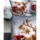Lenjerie de Pat, Bumbac Satinat, 1 Persoana, 4 Piese, Rudolf, 155x220cm, Multicolor