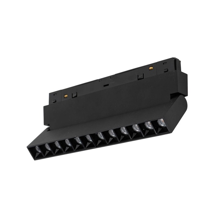 Lampa de tavan, Italux, Norman, 12xLED, 12W, 4000K, Negru, Sistem magnetic, Aluminiu, Plastic, IP20, Garantie 5