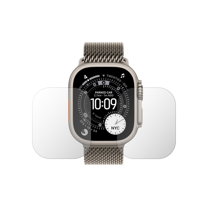 Set 2X Folie Protectie Ecran Ultra-Clear Folie24, pentru Apple Watch Ultra 3, Adezive, Flexibile cu Auto Regenerare